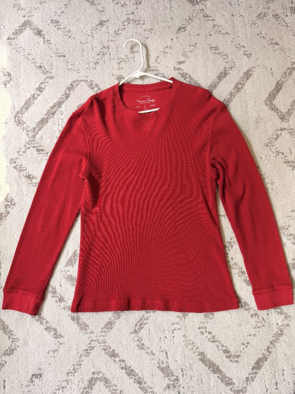 American Heritage Waffle long sleeve t-shirt Size L Very Good